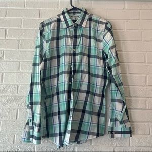 Express Extra Slim Fit Dress Shirt Plaid